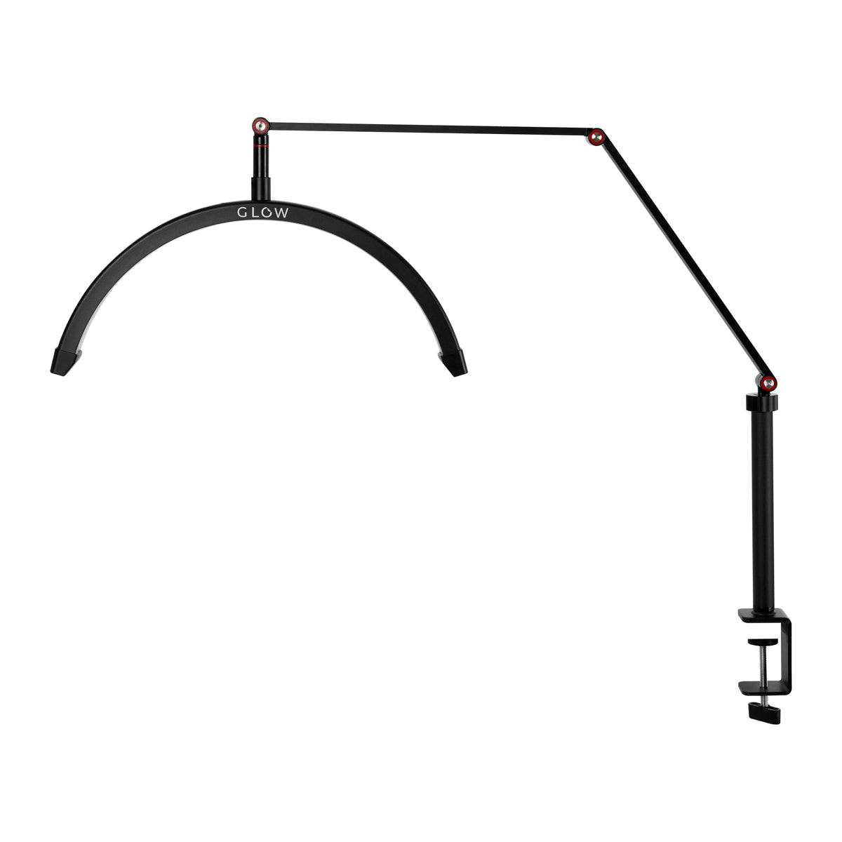 Glow MX3 Lash Treatment Tabletop Lamp Black - LED treatment lamp with adjustable light arms on a white background
