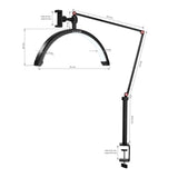 Glow MX3 Lash Treatment Tabletop Lamp Black - LED treatment lamp with adjustable light arms on a white background