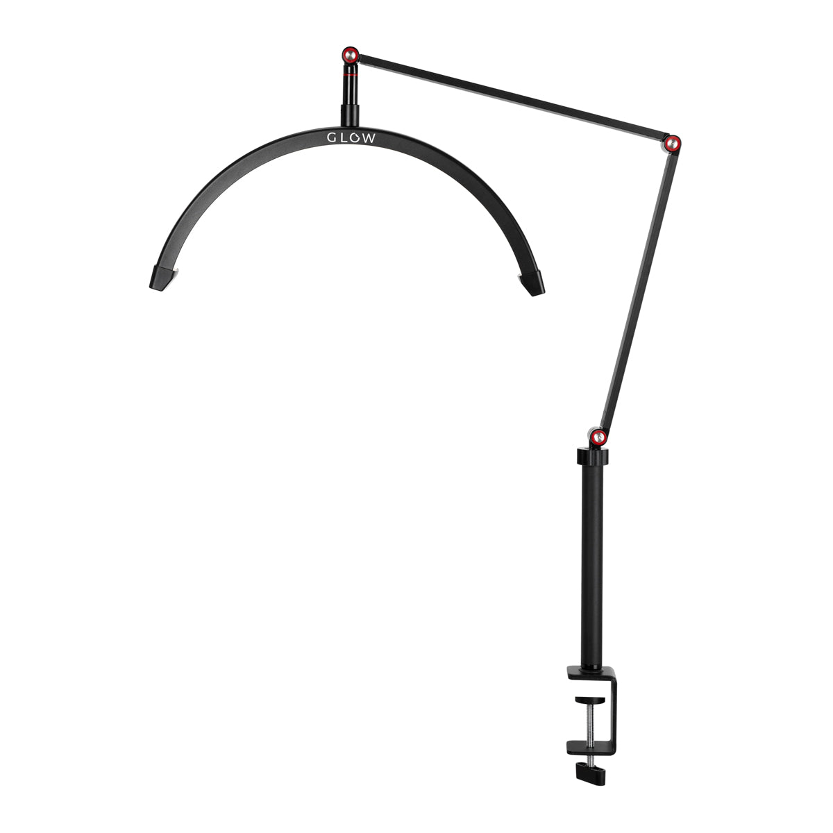 Glow MX3 Lash Treatment Tabletop Lamp Black - LED treatment lamp with adjustable light arms on a white background
