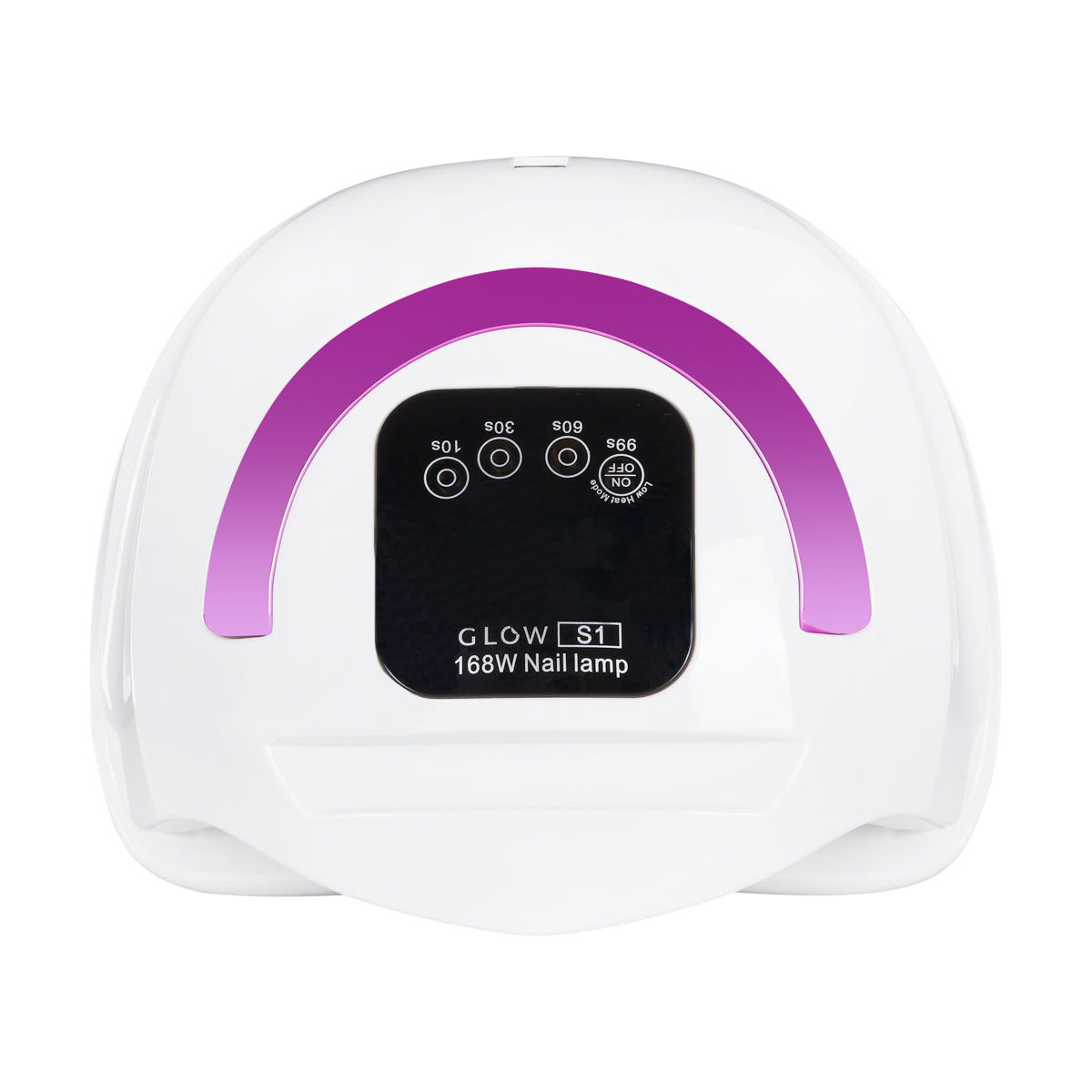 Glow S1 UV/LED Nail Lamp 168W Rose Gold - device housing and functional components shown on a white background