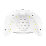 Glow S1 UV/LED Nail Lamp 168W Silver - device housing and functional components shown on a white background