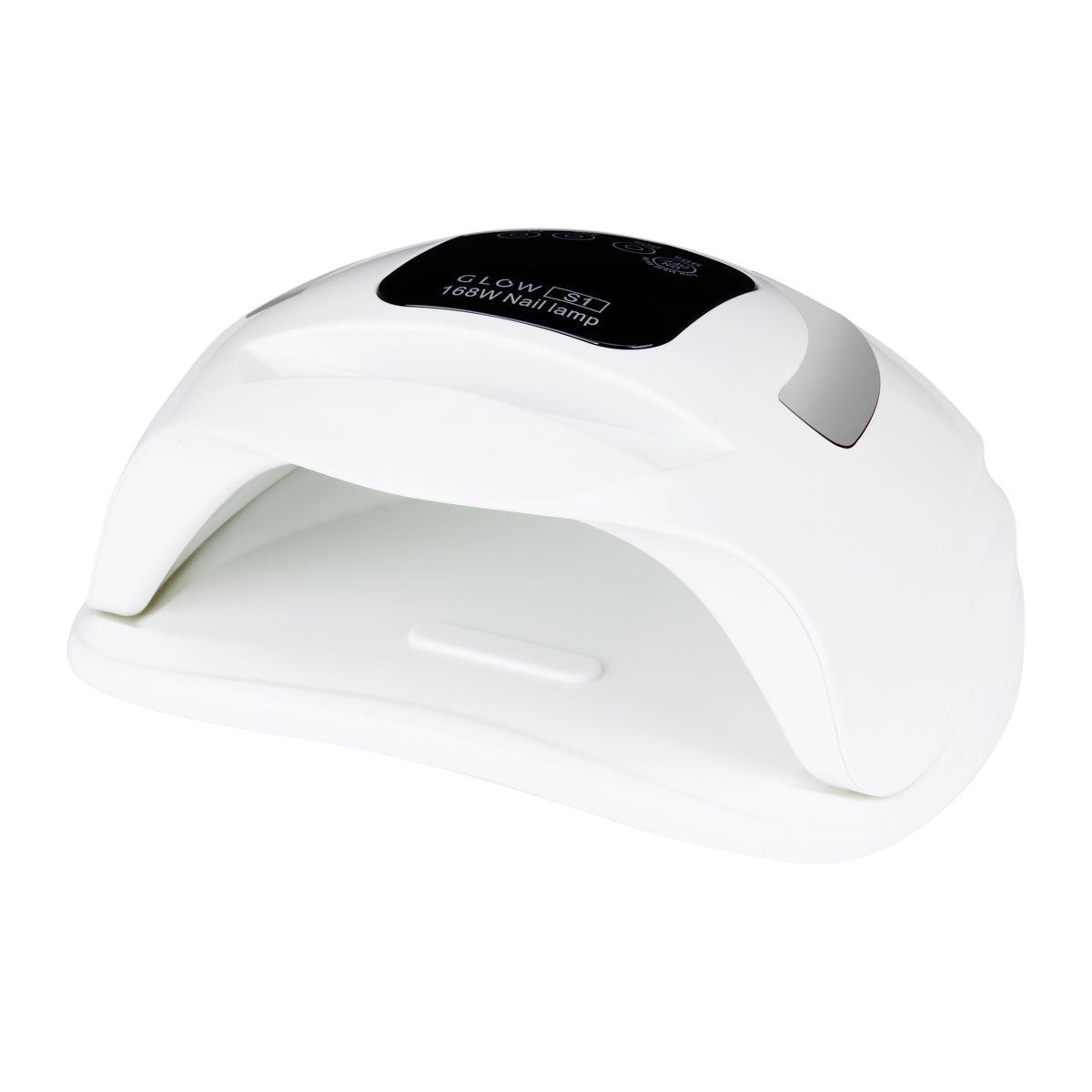 Glow S1 UV/LED Nail Lamp 168W Silver - device housing and functional components shown on a white background