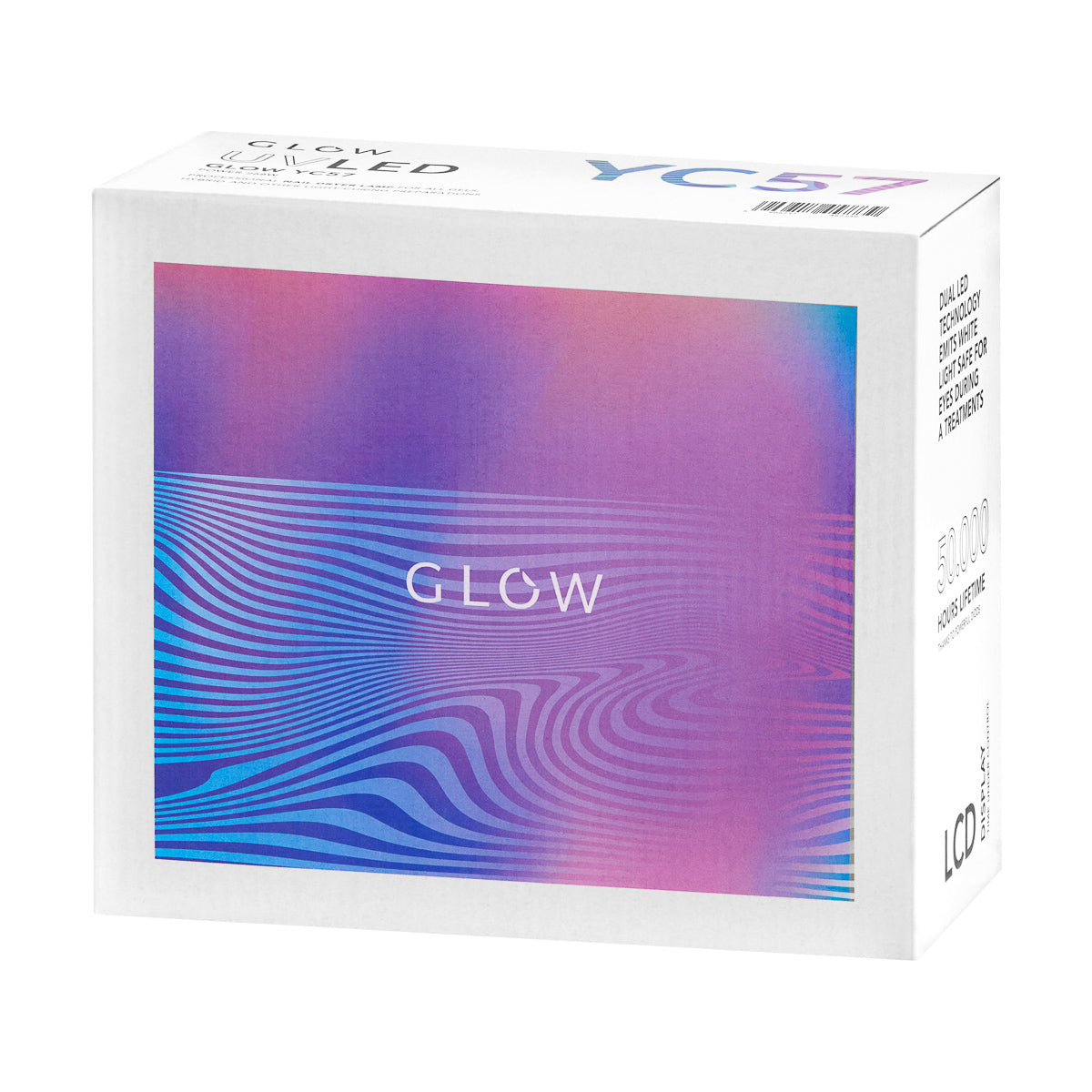 Glow UV LED Lamp YC57 White 268W - main unit with included components on a white background