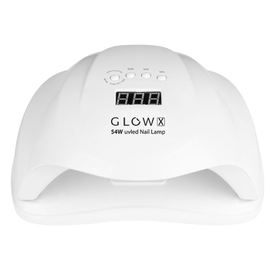 Glow UV LED Sun X 54W Professional Nail Lamp - main unit with included components on a white background