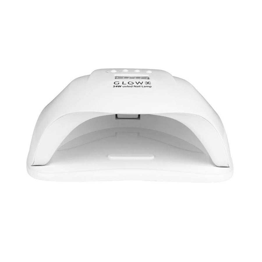 Glow UV LED Sun X 54W Professional Nail Lamp - device housing and functional components shown on a white background