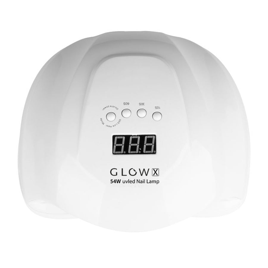 Glow UV LED Sun X 54W Professional Nail Lamp - device housing and functional components shown on a white background