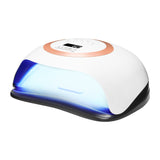 Glow V1 168W UV/LED Nail Lamp Gold - main unit with included components on a white background