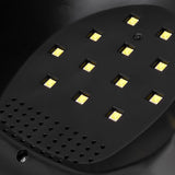 Glow V1 168W UV/LED Nail Lamp Gold - close-up showing controls and working components