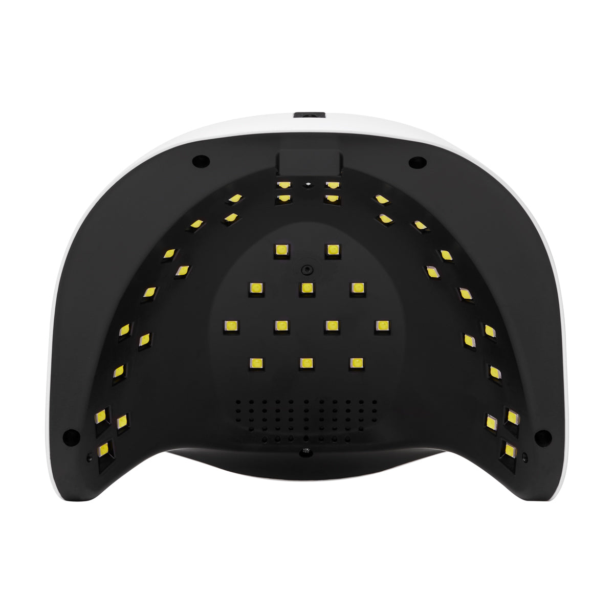 Glow V1 168W UV/LED Nail Lamp Gold - device housing and functional components shown on a white background