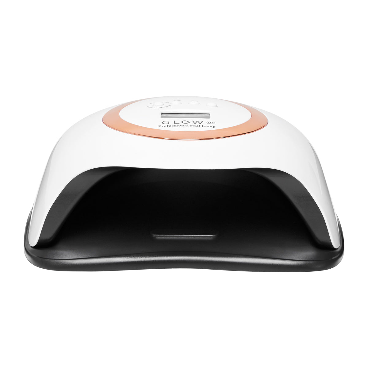 Glow V1 168W UV/LED Nail Lamp Gold - device housing and functional components shown on a white background