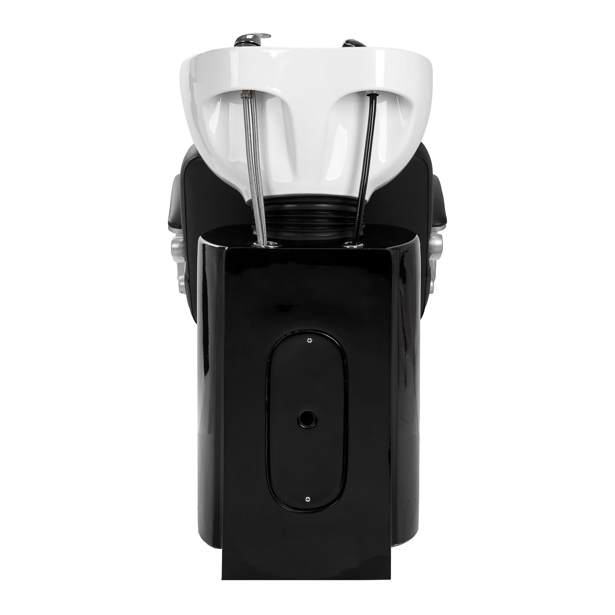 Hair System Backwash Unit ZA31 Black - rear view showing the basin connections