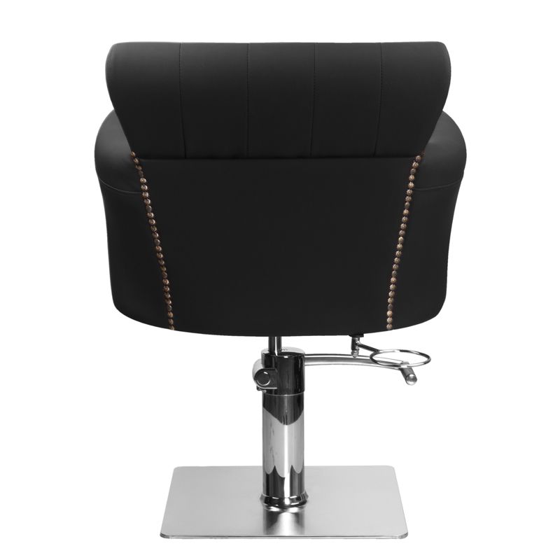 Hair System BER 8541 Barber Chair Black - rear view on a white background