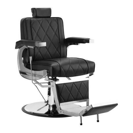 Hair System BM88066 Barber Chair Black - angled front view on a white background