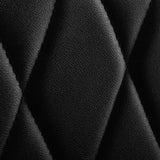 Hair System BM88066 Barber Chair Black - close-up of the upholstery and construction details