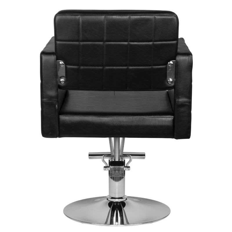 Hair System Hairdressing Chair HS33 Black - rear view on a white background