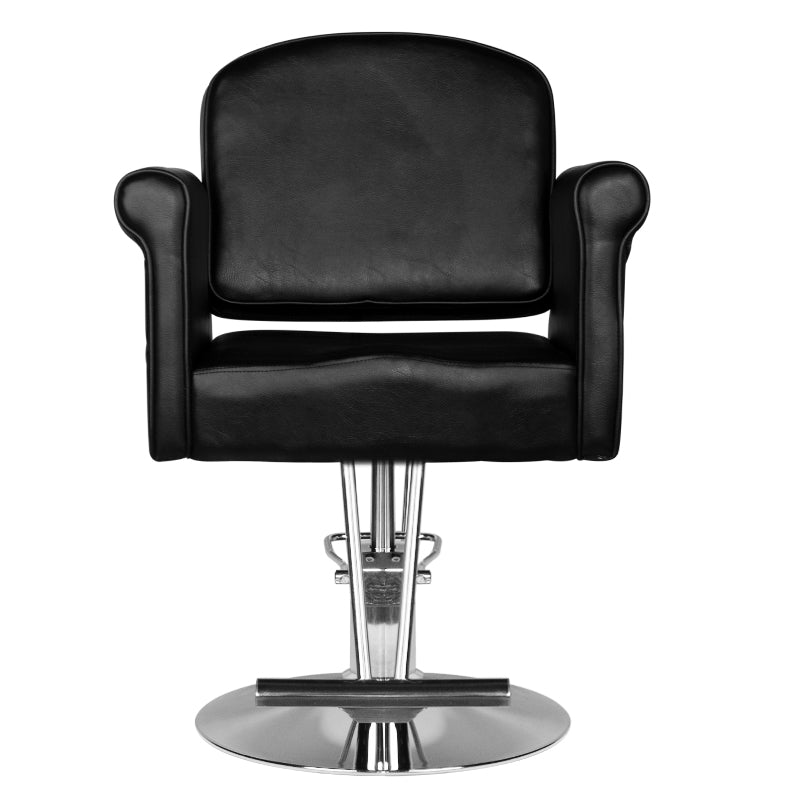 Hair System Hairdressing Chair HS69 Black - rear view on a white background