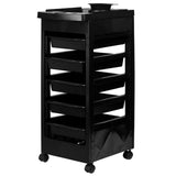 Hair System Hairdressing Trolley 8-5 - front view showing the storage and construction details