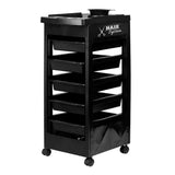 Hair System Hairdressing Trolley 8-5 - front view showing the storage and construction details