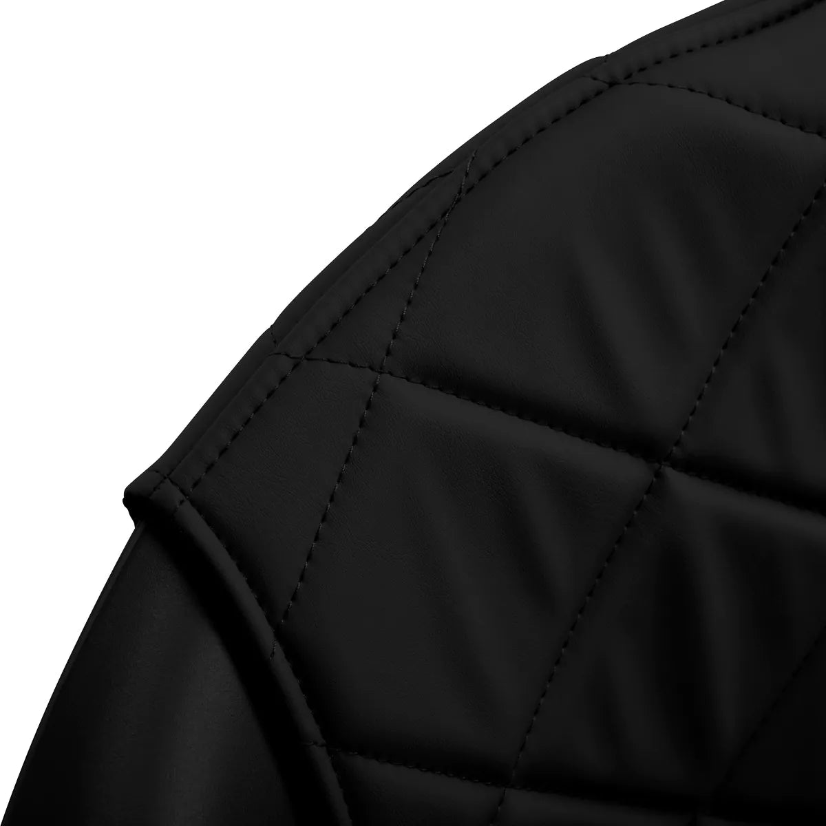 Hair System Halo Hair Salon Styling Chair Black - close-up of the upholstery, frame and footrest details