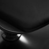 Hair System Halo Hair Salon Styling Chair Black - close-up of the upholstery and construction details