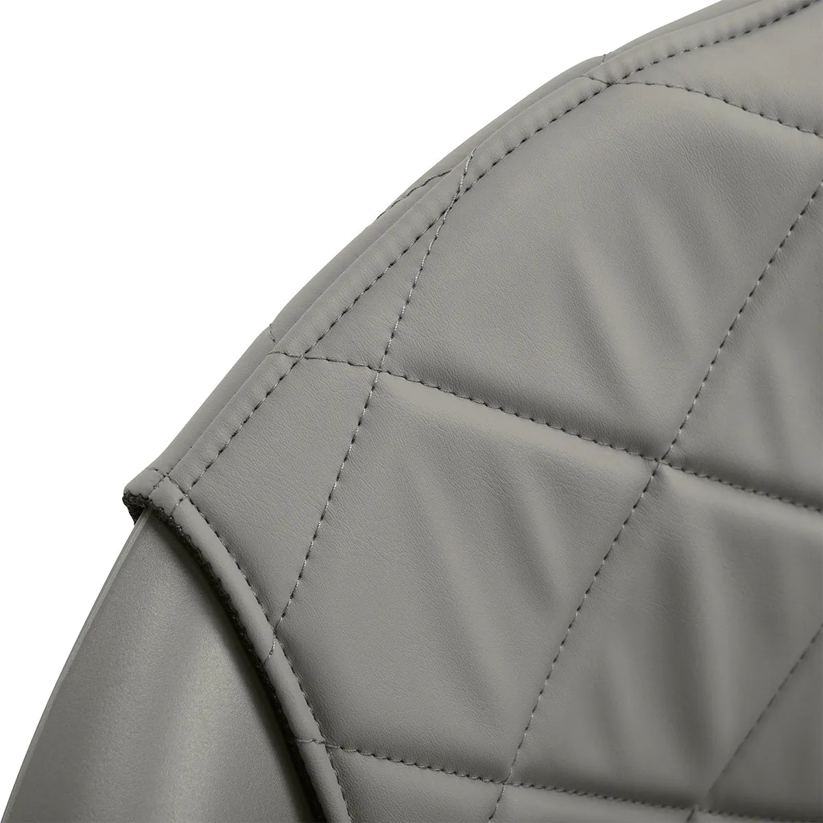Hair System Halo Hair Salon Styling Chair Grey & Black - close-up of the upholstery, frame and footrest details