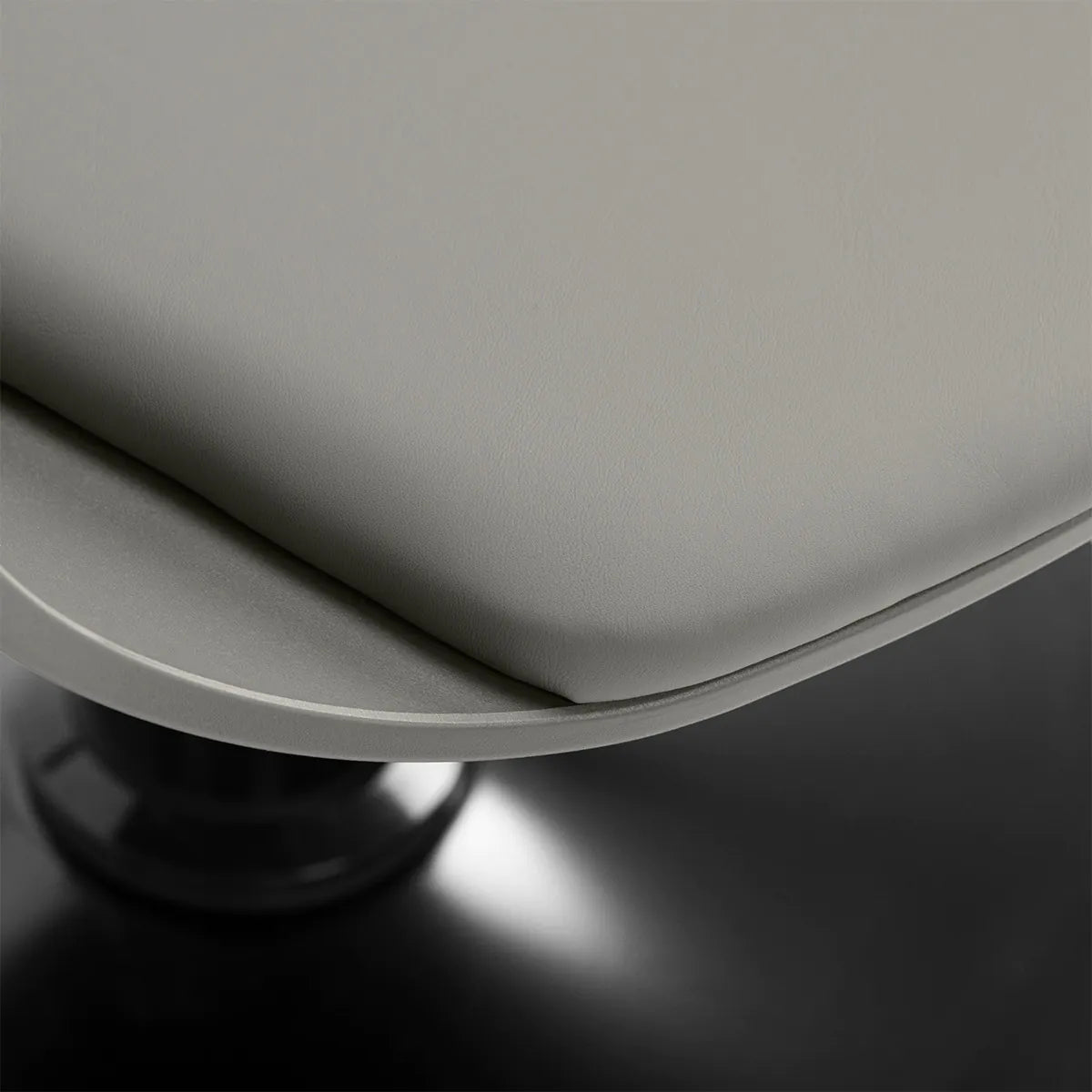Hair System Halo Hair Salon Styling Chair Grey & Black - close-up of the upholstery and construction details