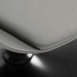 Hair System Halo Hair Salon Styling Chair Grey & Black - close-up of the upholstery and construction details