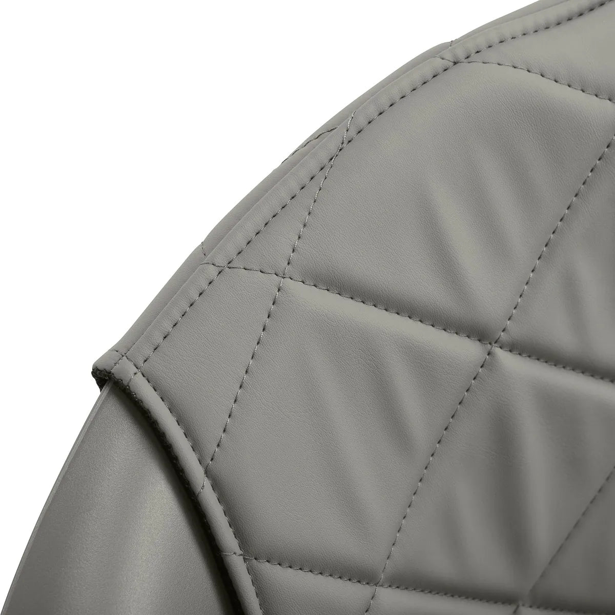 Hair System Halo Hair Salon Styling Chair Grey & Gold - close-up of the upholstery, frame and footrest details