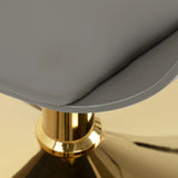 Hair System Halo Hair Salon Styling Chair Grey & Gold - close-up of the upholstery and construction details