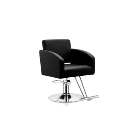 Hair System HS40 Barber Chair Black - side view on a white background