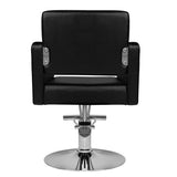 Hair System HS40 Barber Chair Black - front view on a white background