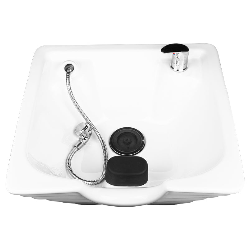 Hair System HSB07 Hairdressing Hair Wash Unit Black - front view of the complete wash unit