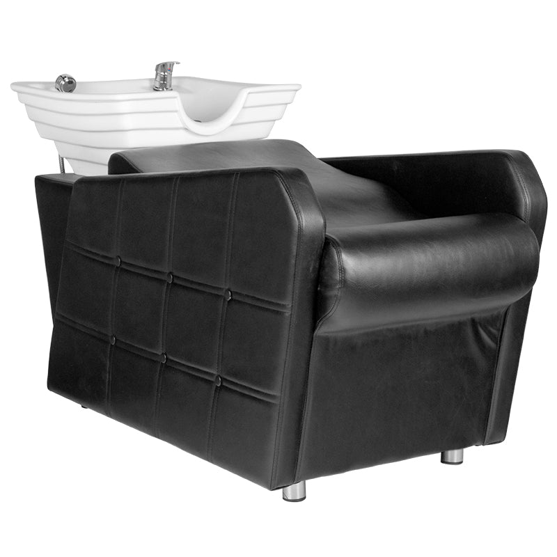 Hair System HSB07 Hairdressing Hair Wash Unit Black - close-up of a functional part of the basin unit