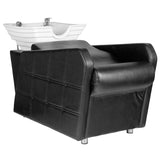 Hair System HSB07 Hairdressing Hair Wash Unit Black - close-up of a functional part of the basin unit