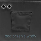 Hair System HSB07 Hairdressing Hair Wash Unit Black - close-up of the upholstery and construction details