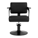 Hair System Jet Hair Salon Styling Chair Black - side view on a white background