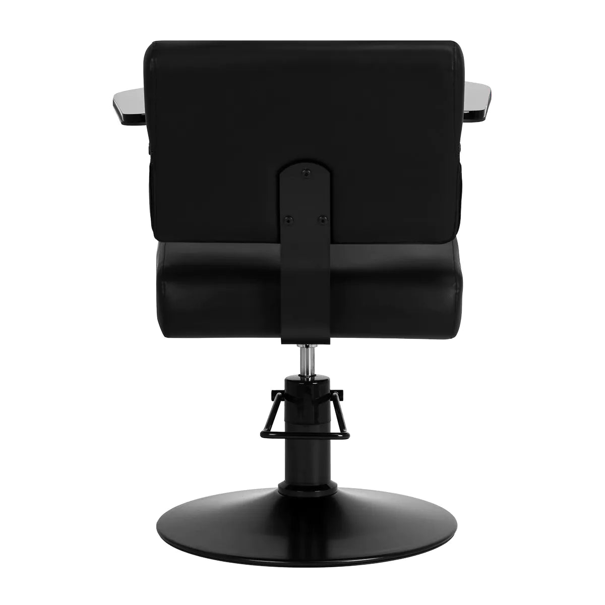 Hair System Jet Hair Salon Styling Chair Black - rear view on a white background