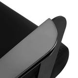 Hair System Jet Hair Salon Styling Chair Black - close-up of the upholstery, frame and footrest details