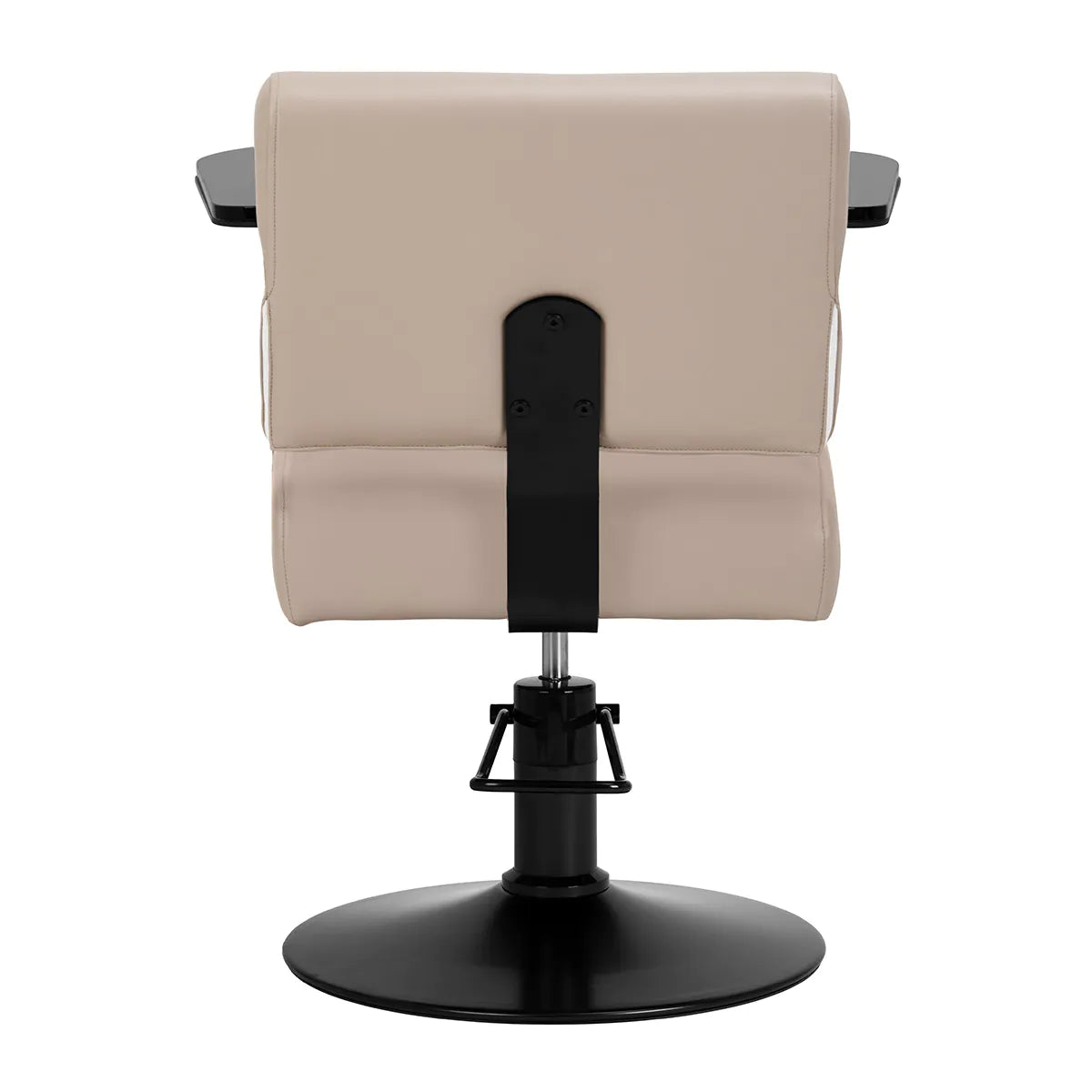 Hair System Jet Hair Salon Styling Chair Latte Beige - rear view on a white background