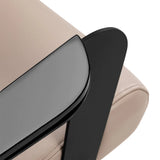 Hair System Jet Hair Salon Styling Chair Latte Beige - close-up of the upholstery, frame and footrest details