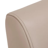 Hair System Jet Hair Salon Styling Chair Latte Beige - close-up of the upholstery, frame and footrest details