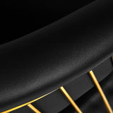 Hair System Lile Hair Salon Styling Chair Gold & Black - close-up of the upholstery and construction details
