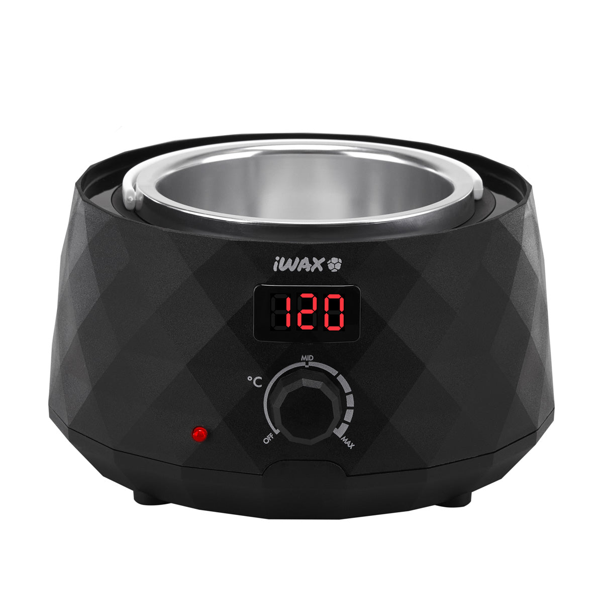iWax Diamond Tech Black Wax Heater - device housing and functional components shown on a white background