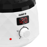 iWax Diamond Tech Wax Heater White - dimensions and measurements shown