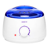 iWax Wax Heater 100 White - main unit with included components on a white background