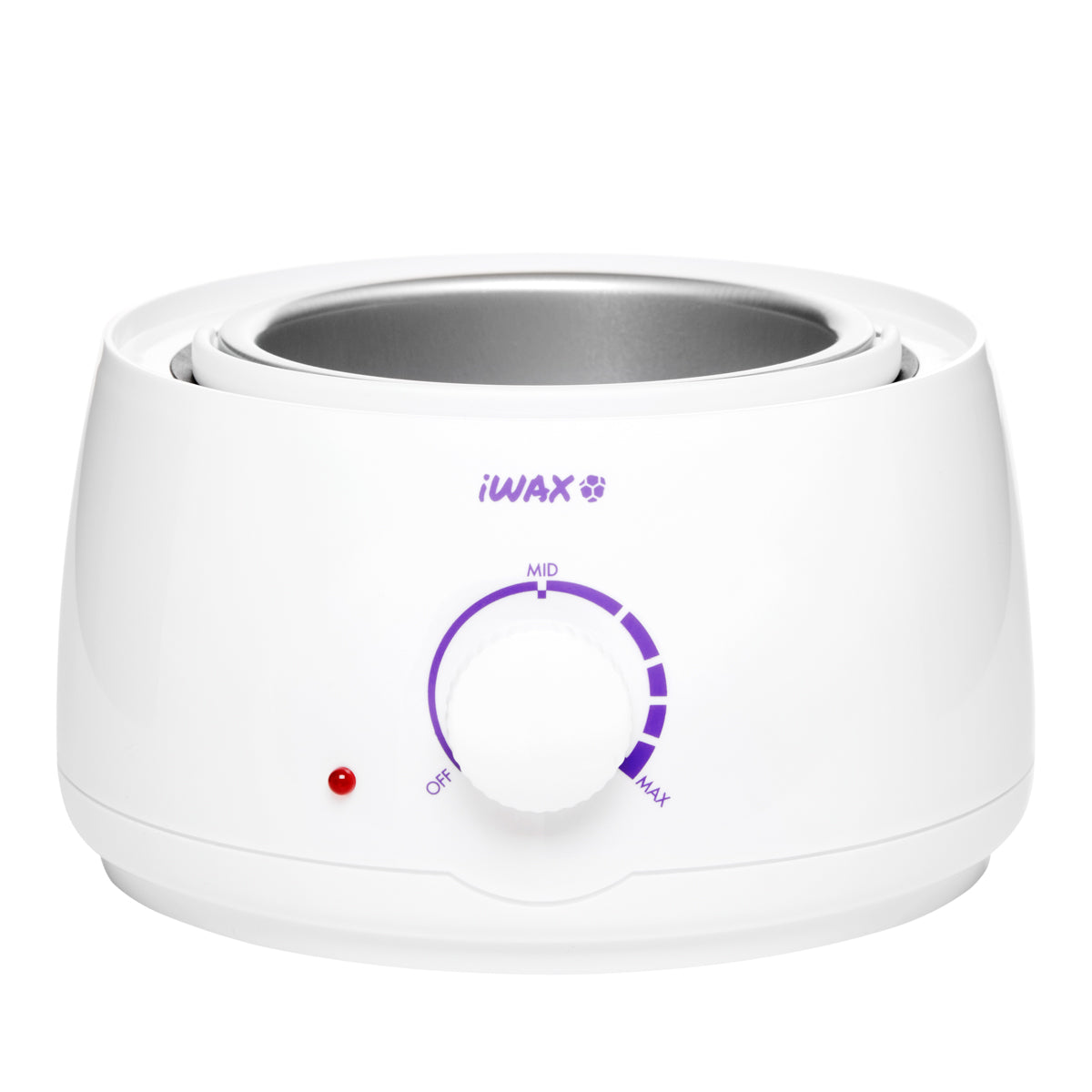 iWax Wax Heater 100 White - main unit with included components on a white background