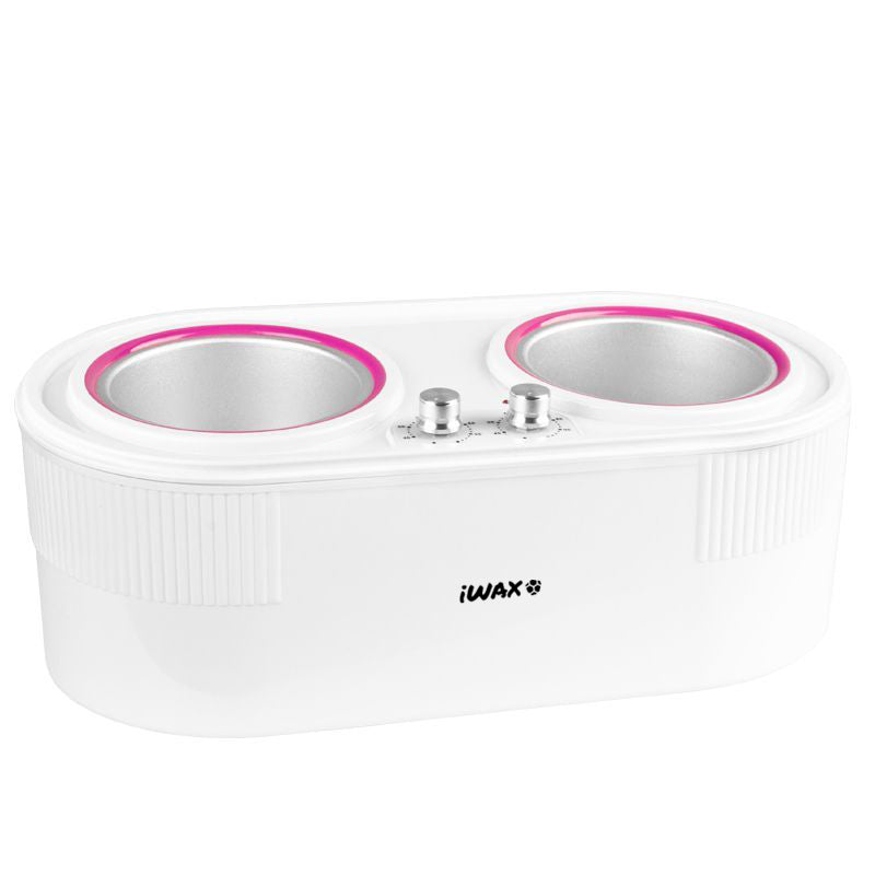 iWax Wax Heater 2-In-1 Can 400ml + 800ml 350W - main unit with included components on a white background
