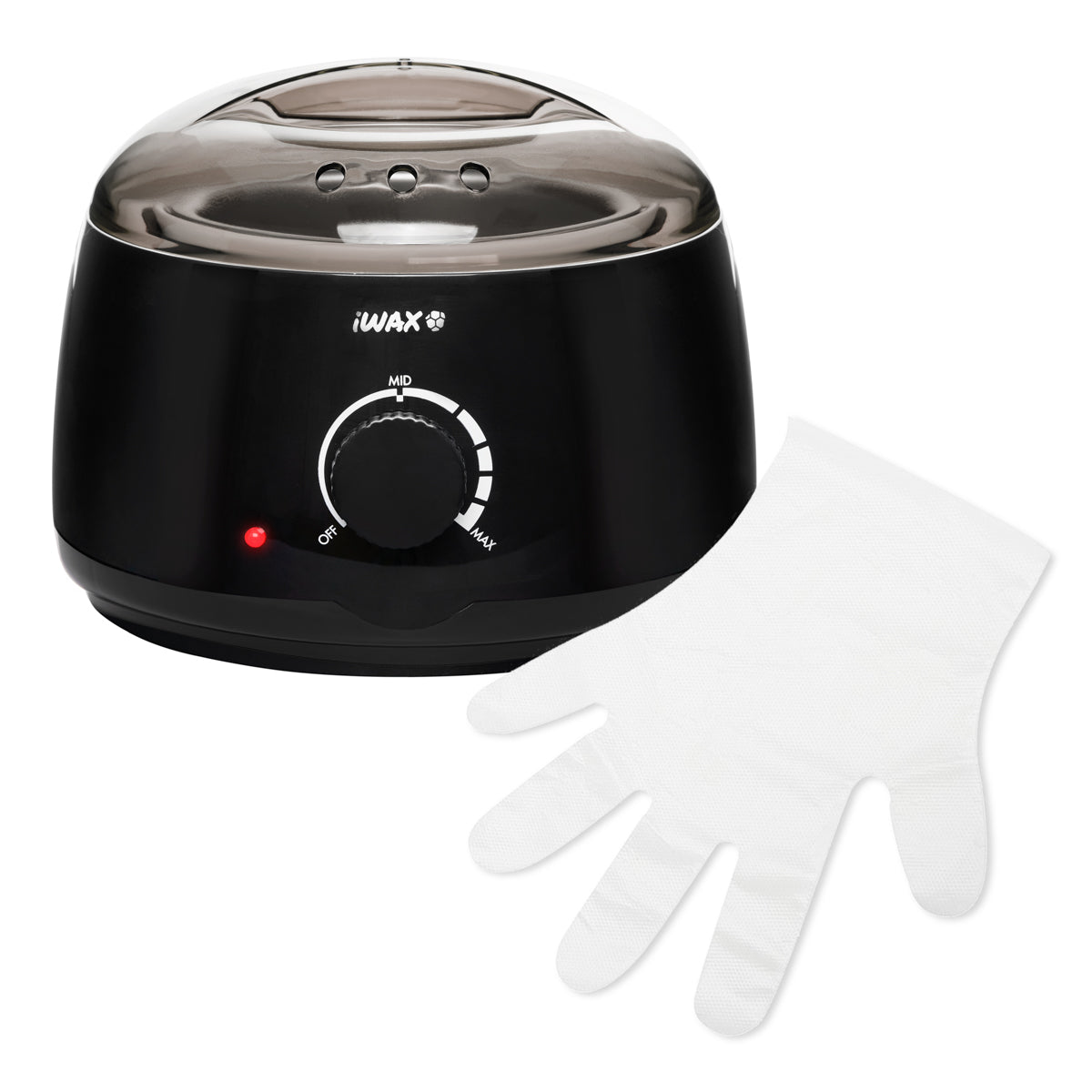 iWax Wax Heater 400-500ml 100 Black - device housing and functional components shown on a white background