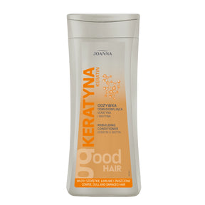 Joanna Keratin Rebuilding Hair Conditioner - retail hair-care container isolated on a white background