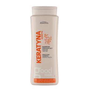Joanna Keratin Rebuilding Hair Shampoo - 400ml - retail hair-care container isolated on a white background